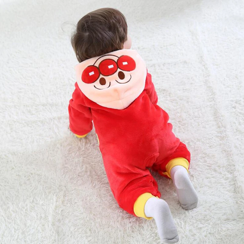 Flannel Baby Anpanman Kigurumi Pajamas Clothing Newborn Animal Anime Infant Romper Onesie Cosplay Costume Outfit Hooded Jumpsuit Flannel Baby Anpanman Kigurumi Pajamas Clothing Newborn Animal Anime Infant Romper Onesie Cosplay Costume Outfit Hooded Jumpsuit