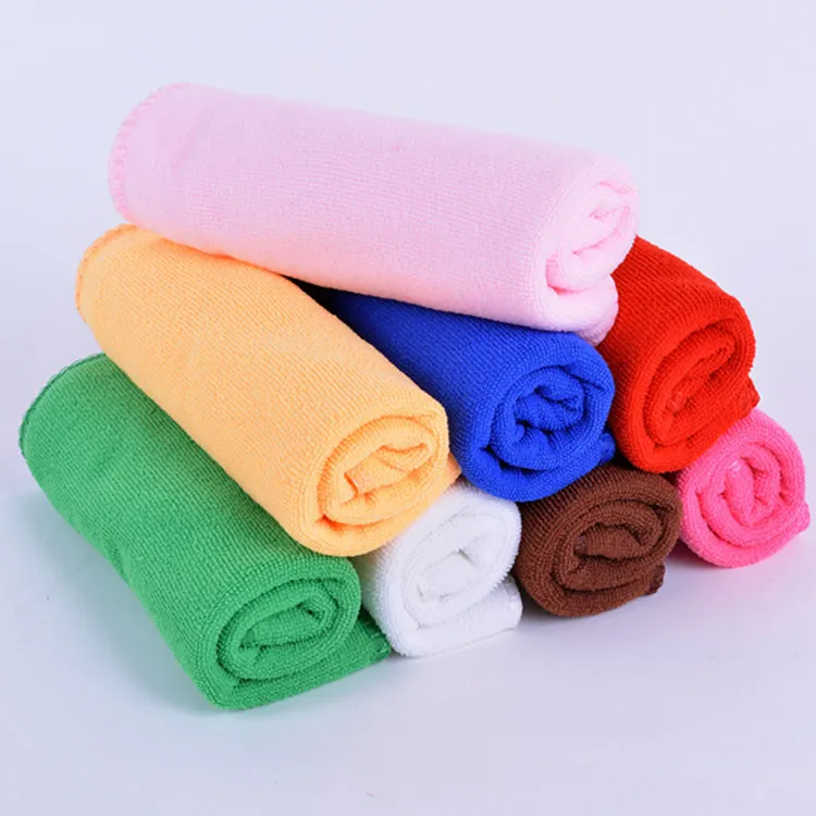 

10 pcs/set cheap 30*70cm microfiber high absorbent dry hair towel solid color hair salon towels quick dry microfiber hair towels