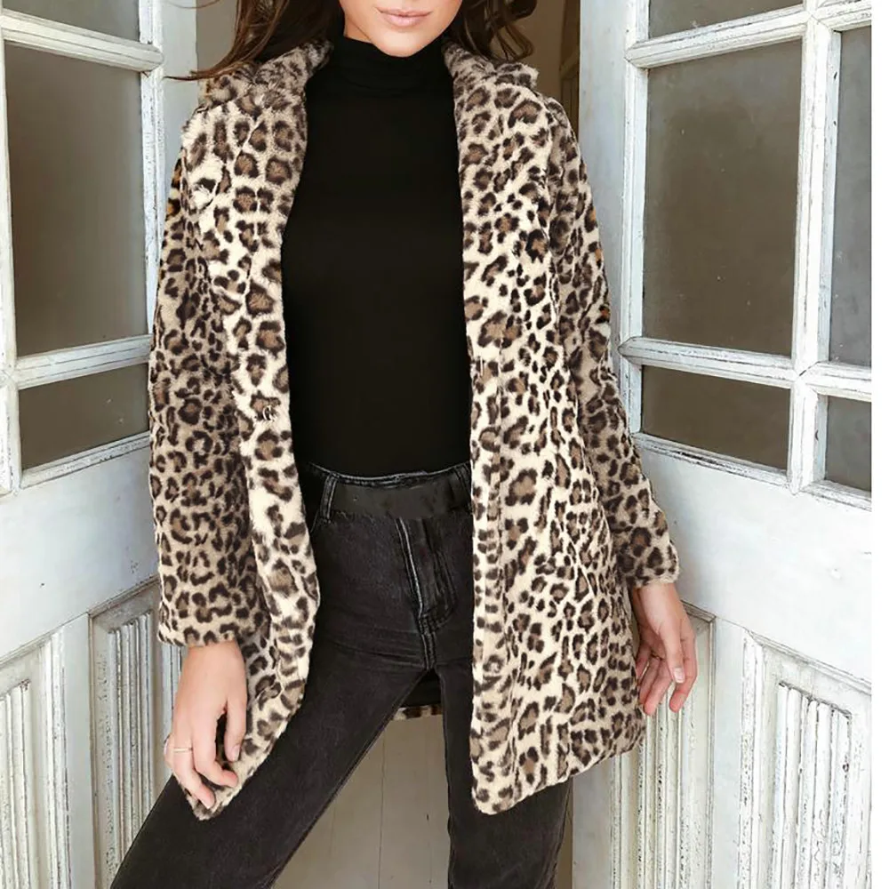 

New Faux Fur Coat Women 2018 Autumn Winter Warm Soft Zipper Fur Jacket Female Plush Overcoat Casual Outerwear