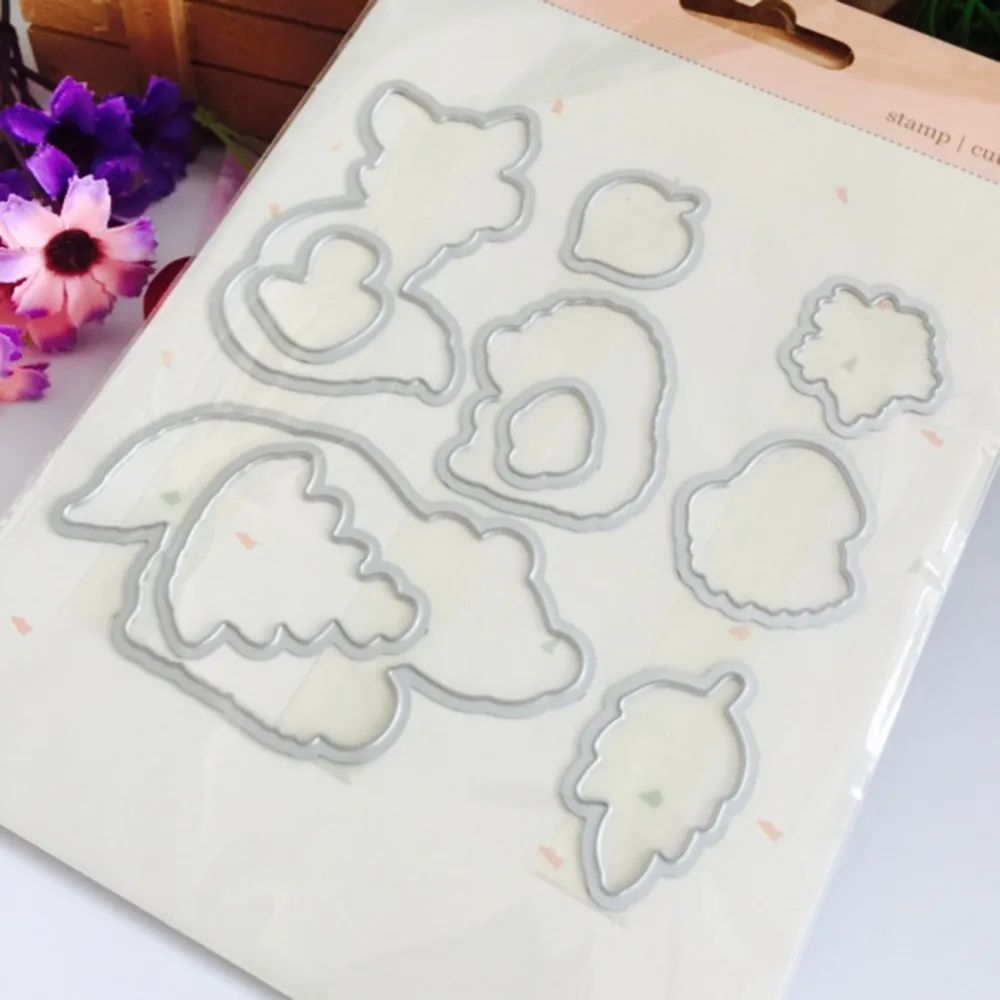 110x120mmGowing Лес Животные металлические трафареты для пресс формы DIY
