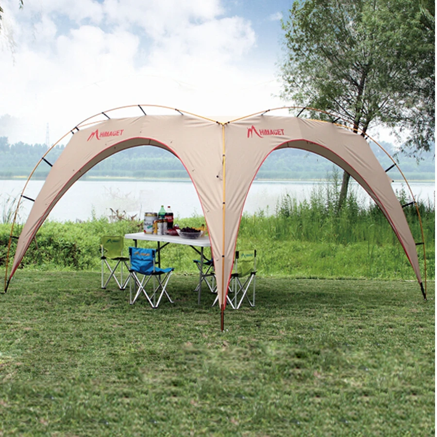 Instant Camping Tent Canopy 5-8 Persons Rainproof Sun Shelter Outdoor Beach Tent BBQ Picnic Party Use