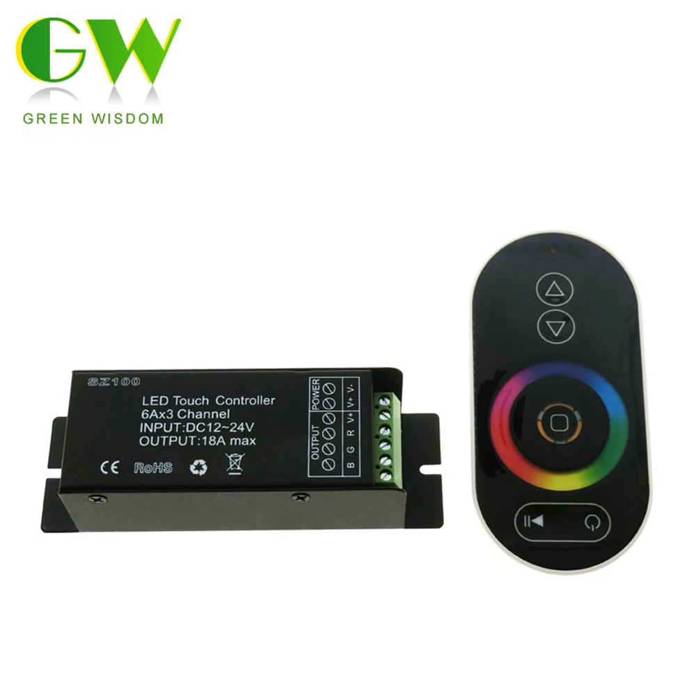 

Touch Panel LED RGB Remote Controller RGB / CT / DIM DC12-24V RF Wireless Controller Adjust Dimmer for Single Color LED Strip