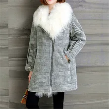 Новинка, высокая мода, Женская Роскошная парка из овчины и овечьей шерсти, монгольское пальто с овечьим мехом, верхняя одежда, зимняя куртка/