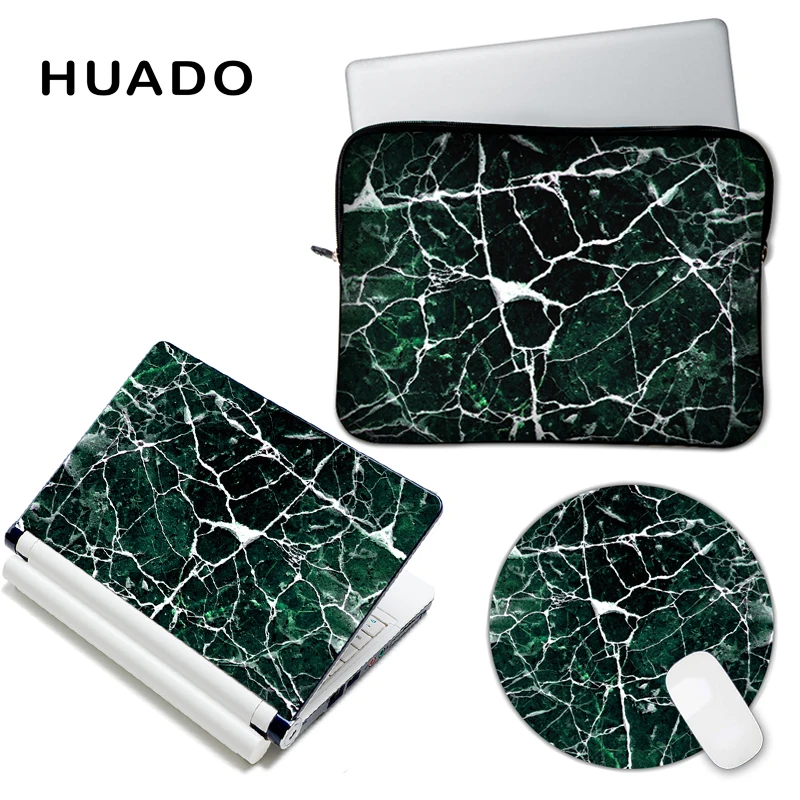 Marble Design Laptop Bag Skin Mouse Pad 3 in 1 Protector for Lenovo HP Asus Macbook Xiaomi 13.3 15