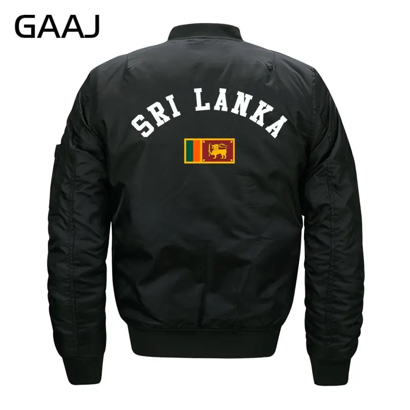 Gaaj Print Sri Lanka Flag Jackets Men Baseball Autumn Jacket Plus Size