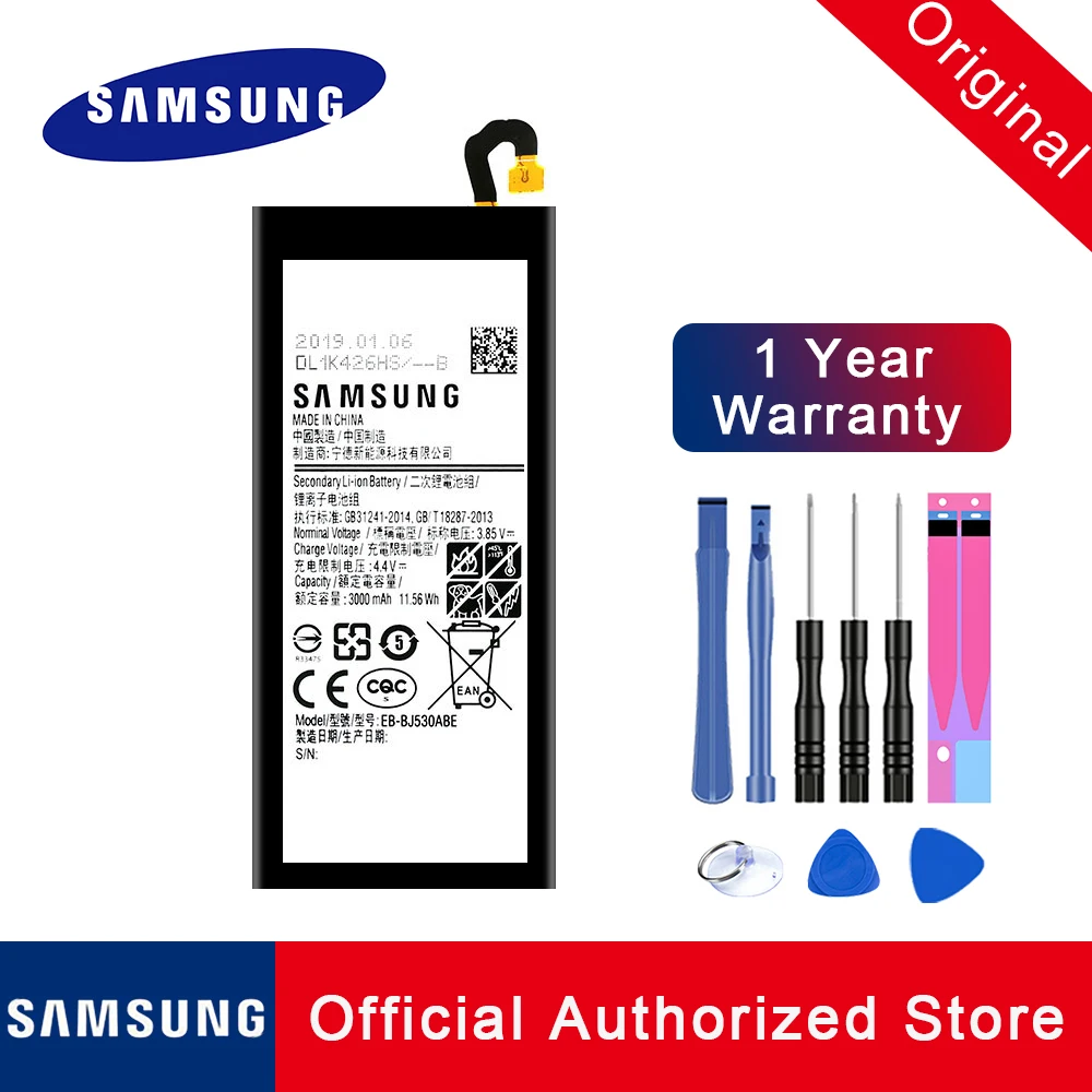 Оригинальный аккумулятор для Samsung j530 J530F J530G 2017 / J5 Pro /J530F/DS J530K J530L J530S 3000 мАч +