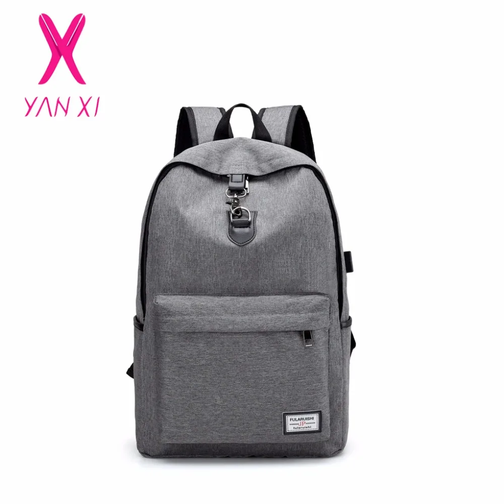 

YANXI Women Backpack Female Oxford Anti Theft Backpack Bag USB Charge 15 Inch Laptop Mochila Waterproof Travel Charge Back Pack