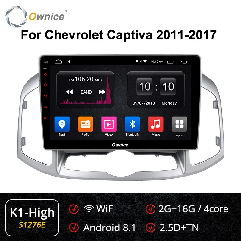 Ownice Android 9,0 8 ядерный Автомобильный DVD стерео k3 k5 k6 для Chevrolet Captiva 2011- радио gps Navi мультимедиа аудио DSP 4G SPDIF - Цвет: S1276 K1-High