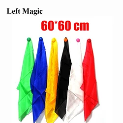 1 pcs Colorful Silk 60*60 cm Scarf Magic Tricks Learning & education Magic silk for close up magic prop E3136