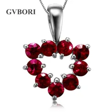 С натуральным красным Рубином драгоценный камень-подвеска 18 K кулон из белого золота для женщин ювелирные изделия любовь прекрасное сердце ювелирные изделия подарок на день Святого Валентина