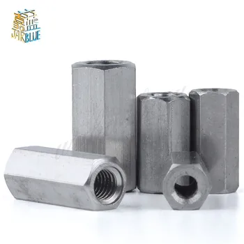 

GB56 304 stainless steel extended nut hexagon nut M5 M6 M8 M10 M12 M16 M20 M24 nut double head square screw connection nut joint
