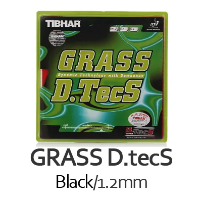 TIBHAR GRASS D. TECS(защита/Чоп) Pips-длинная резиновая губка для пинг-понга для настольного тенниса - Цвет: Thickness 1.2 Black