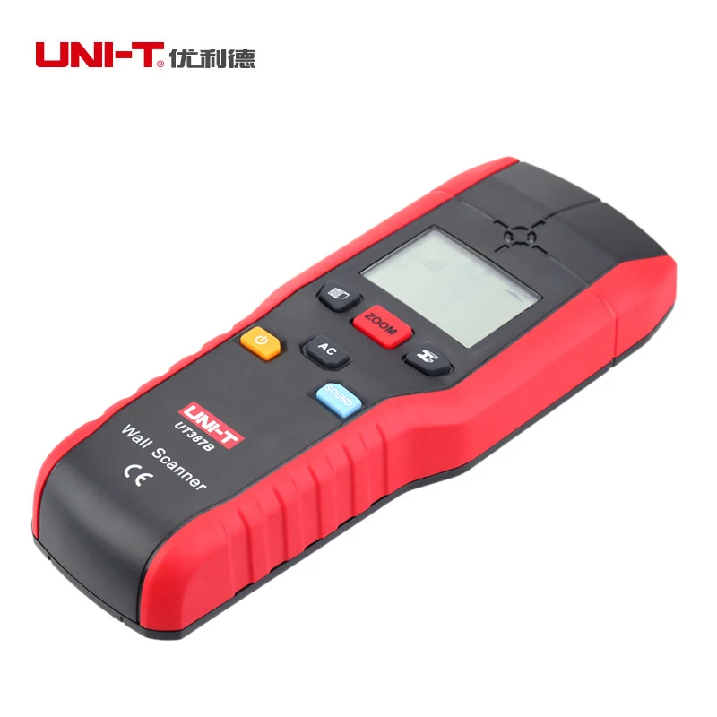 Beste UNI T UT387B Muur Scanner Metal Detector Vinden Metalen Hout Studs AC Voltage Live Wire Detecteren Elektrische Doos Finder Buzze LED FLASH