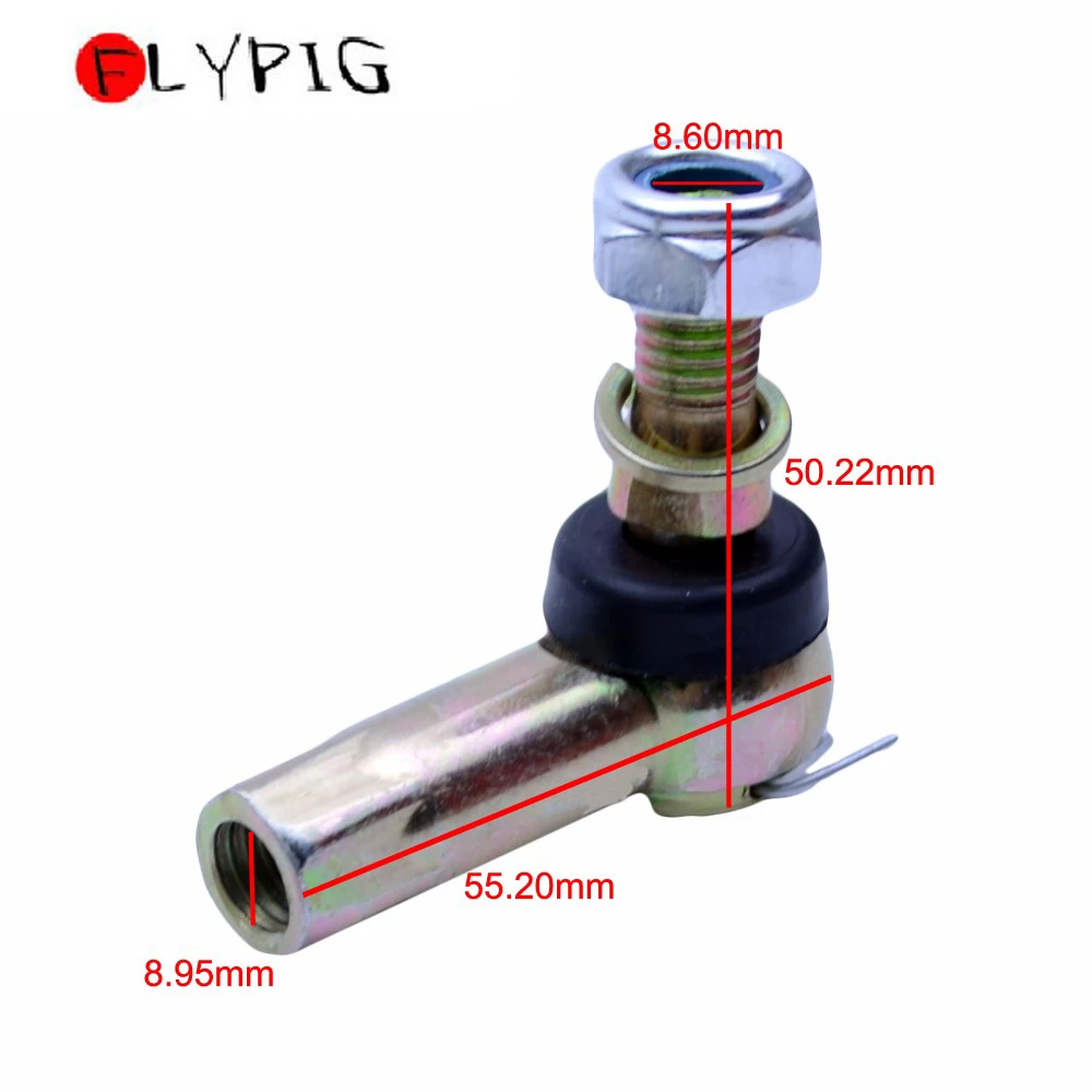 

FLYPIG New Motorcycle ATV Parts & Accessories 10mm Bolt Tie Rod End Ball Joiner 110cc 125cc Quad Dirt Bike ATV Buggy Go Kart