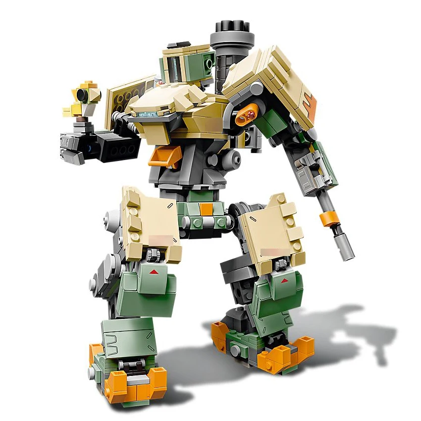 В наличии 2019 Совместимость с Legoinglys Overwatching 75974 игры Bastion Mecha Набор строительных