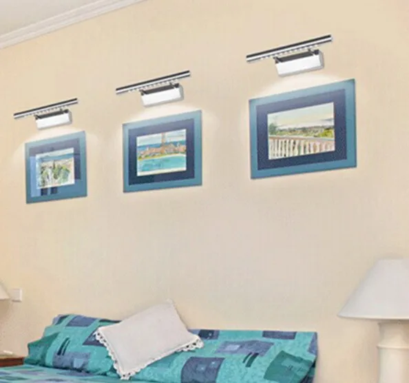 الحديث المقاوم للصدأ الصمام الأمامي مرآة ضوء مصابيح led الغرور ماكياج جدار الحمام المرحاض جدار الشمعدانات الإضاءة