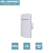 Большой охват 5 км Wi-Fi siganl усилитель с высоким коэффициентом усиления Открытый Wifi роутер 2,4G 300 Мбит/с COMFAST открытый роутер Wifi CPE nanostation