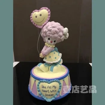 

Clown Doll Smile Music Box Decoration Collector's Edition High Quality Resin Crafts Creative Exquisite Birthday Gift