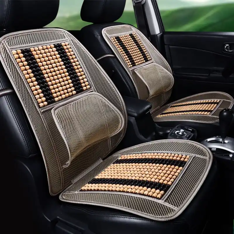 Heim Stuhl Langlebig Opfury Holz Sitzbezug Perlen Auto Sitzkissen Naturholz Premium Pl/üsch Samt Sitzbezug Bequem Cool Sommer Massage Sitz Sitz f/ür B/üro