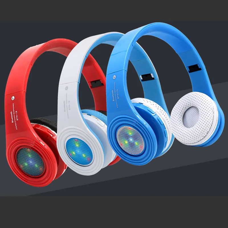 XINGYIDA Bluetooth наушники беспроводные стерео мерцающие с микрофоном Поддержка TF карты