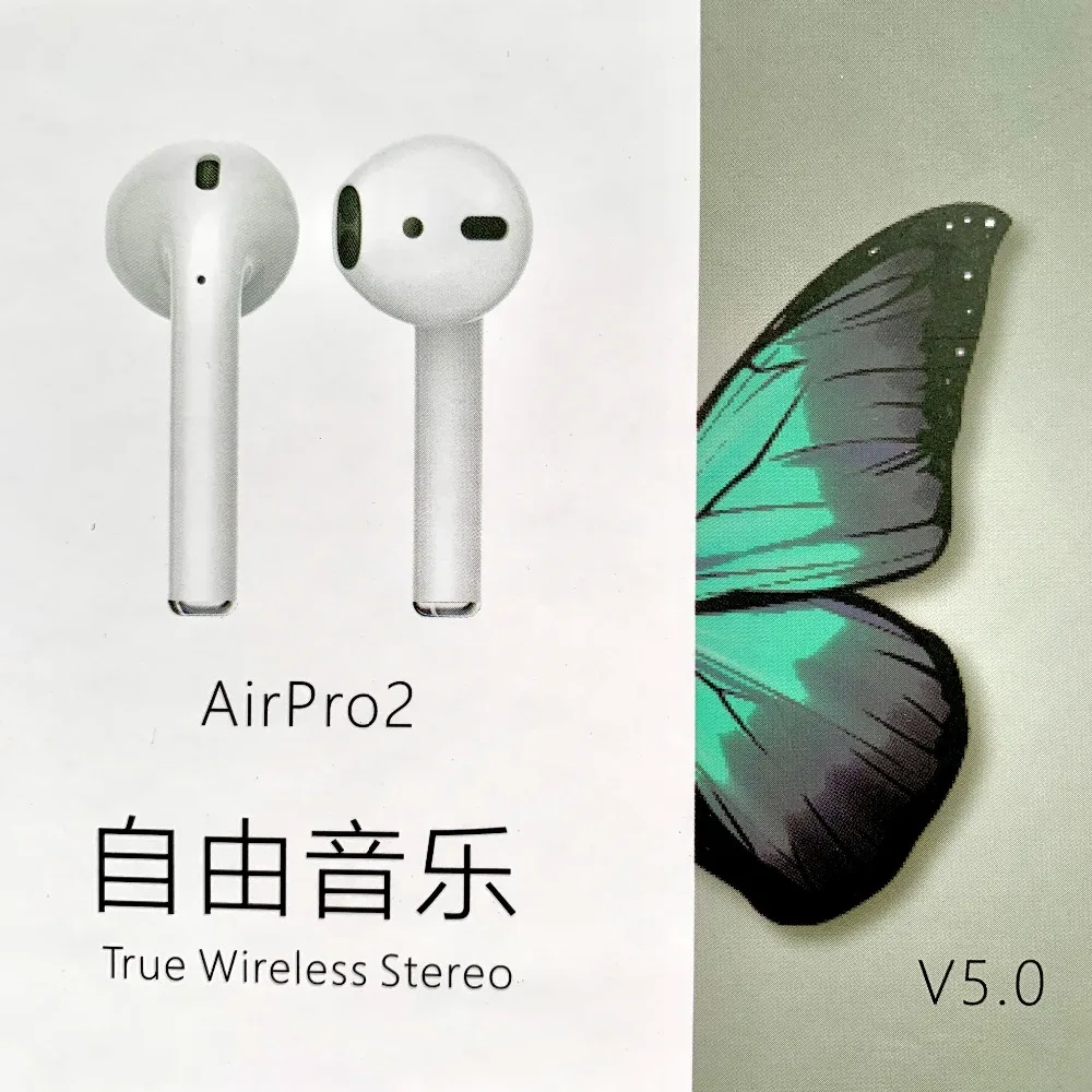 Airpro2 airpro 2 air TWS беспроводные наушники-вкладыши наушник мини Bluetooth гарнитуры i9 наушники для всех телефонов PK i10 i11