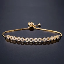 UILZ круглый кубический циркон нежный и браслет регулируемый, с бусинами браслет дружбы женская обувь для невесты свадебные украшения UB2098