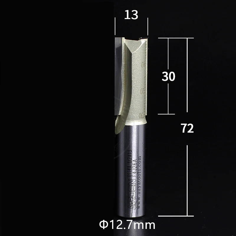 1 шт- ЧПУ твердосплавная Концевая фреза, деревообрабатывающий фреза, деревообрабатывающий фреза, метрический 2 флейты прямой долбежный нож - Длина режущей кромки: 12.7mm x 13mm