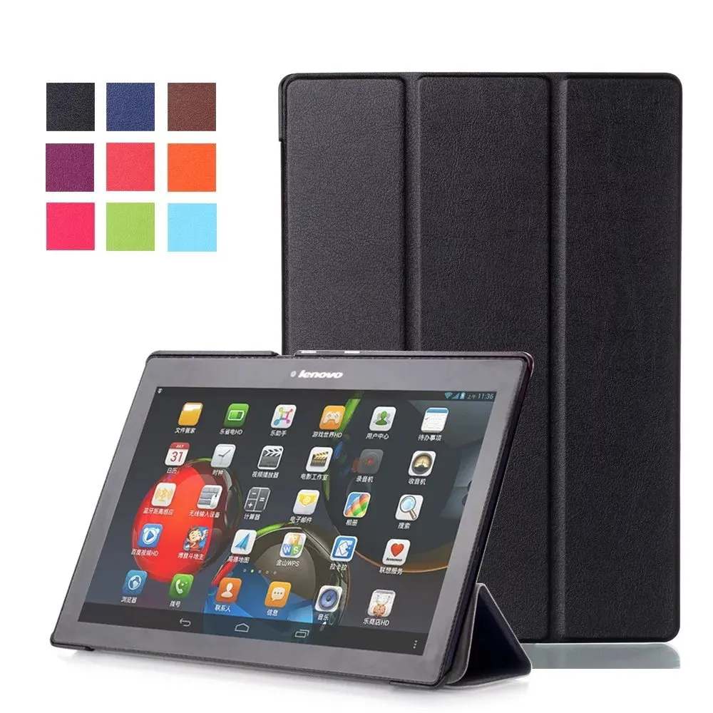 

Case for Lenovo Tab 2 A10 70 Tri-fold Leather Smart Auto Wake/Sleep Cover for Tab2 A10-70 70L A10-70F A10-70L A10-30 X30F