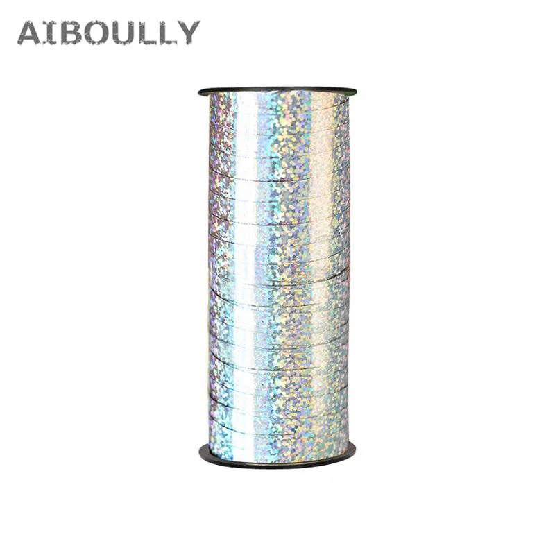 1 шт. 100 ярдов щипцы для завивки ленты ролл серебро/золото воздушных шаров &quotЯ