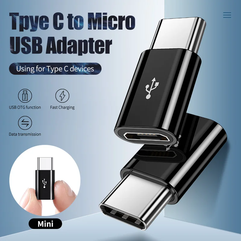 YBD type-c штекер Micro USB Женский адаптер OTG Micro USB-type C зарядное устройство переходник конвертер Micro USB к USB c адаптер