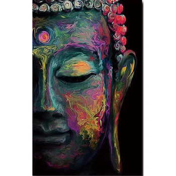 

Half side oil painting Buddha Embroidery Pattern diamond 5D DIY paintings 3D Cross stitch kits mosaic wedding wall stickers