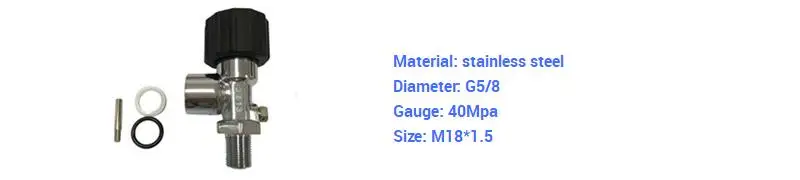 M18* 1,5 баллон для дайвинга клапан регулятор бака 5/8 заполнения соска для PCP