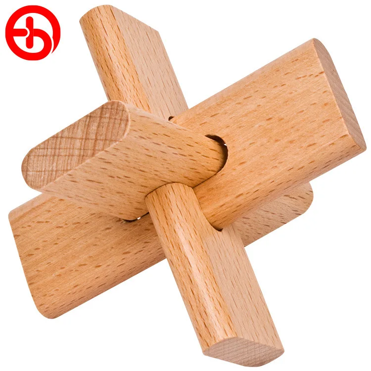 3 Unlocking Ring Wooden Puzzle Iq Brain Teaser Puzzles Toy Adult Kids Gifts Puzzles Toys Hobbies