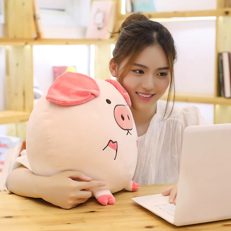 1 шт. 40 см Kawaii Pig Cow Lion Hippo подушка из енота плюшевая диванная домашнее украшение