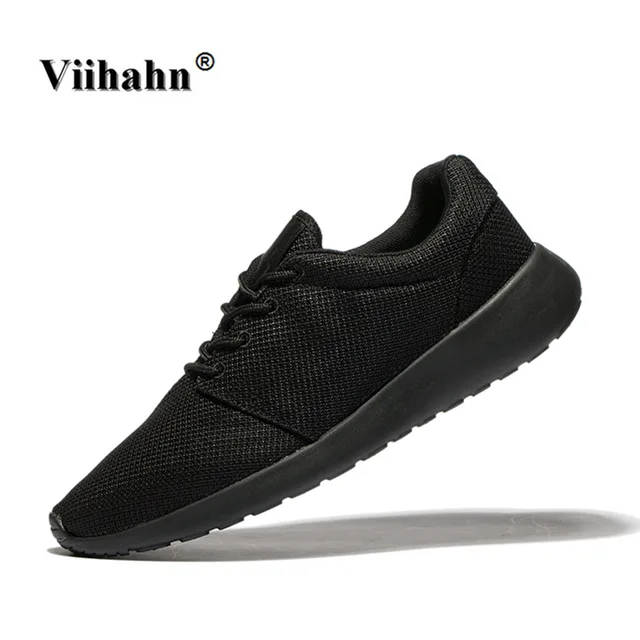 Viihahn мужчин повседневная обувь весна/лето черный цвета квартиры обувь мужчины дышащий zapatillas обувь плюс размер 40-46
