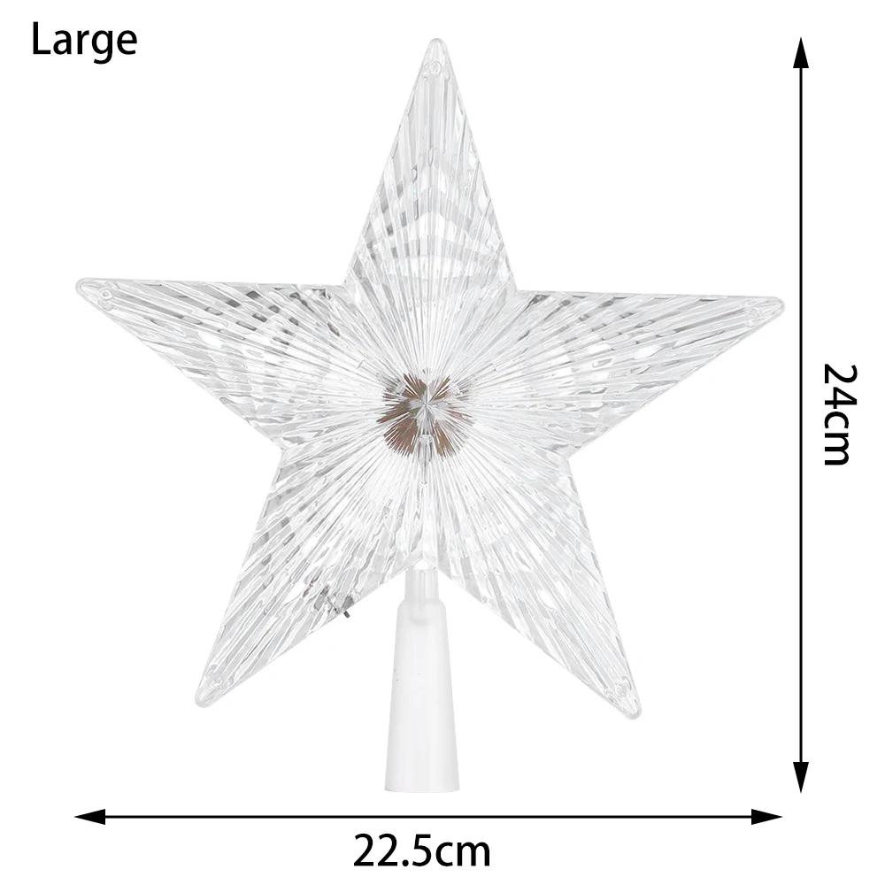 Мигающий светодиодный светильник в форме звезды с медной проволокой, меняющий цвет, рождественская елка, Свадебная вечеринка, украшение в виде звезды, светильник - Испускаемый цвет: Large