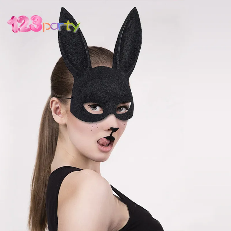 Halloween Mask Black Bondage Bunny Rabbit Masquerade Party Masks Adult Decoration Great Funny Festival Cosplay | Дом и сад