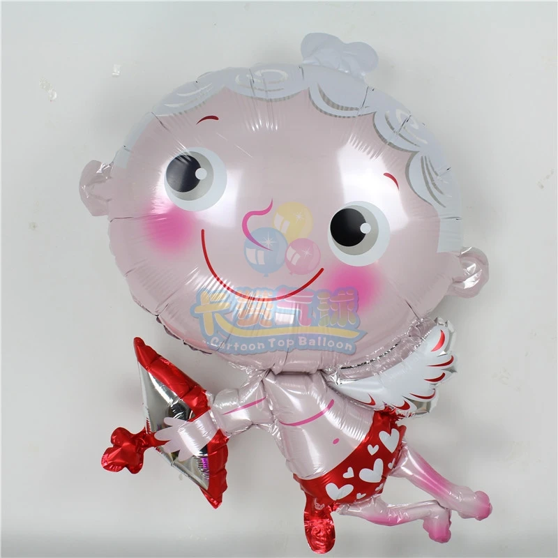 

wholesale 60pcs Cupid wedding balloon happy valentine's day wedding party decoration ballon inflatable helium foil globo LLV36