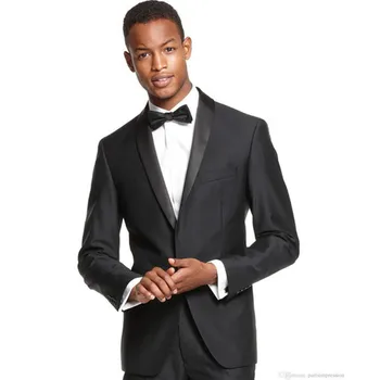 

NoEnName_Null men tuxedos 2 pieces wedding custom men suit slim fit groomsmen suits 2017 men wedding suit (Jacket+Pants+tie)