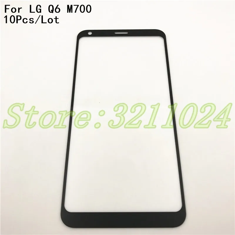 

10Pcs/Lot 5.5" Touch Screen Glass Replacement For LG Q6 M700 M700AM M700A Outer LCD Front Screen Glass Lens Cover
