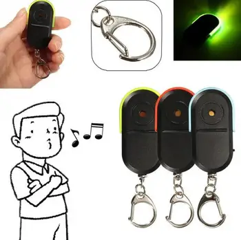 

400PCS LED Key Finder Locator Find Lost Keys Chain Whistle Sound Control Key Holder Rings Women Men Keychain Jewelry Gifts