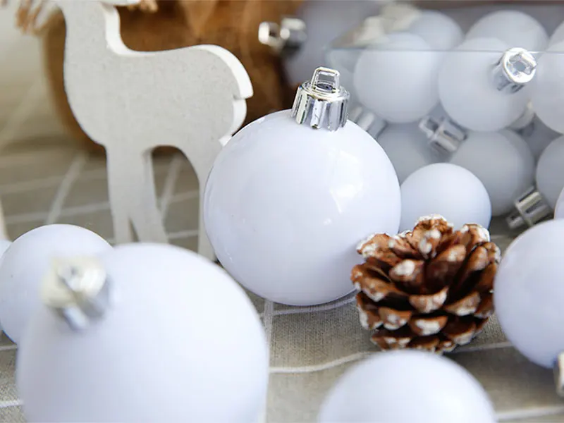 3-8 см белый матовый светильник, Рождественский шариковый висячий орнамент, сделай сам, Рождественские Свадебные фенечки, вечерние на день рождения для дома