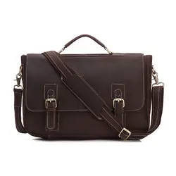 Yishen Винтаж Для мужчин Портфели из натуральной кожи Для мужчин сумка Ретро мужской моды сумка для ноутбука Повседневное Crossbody сумки Bolsas MS9005