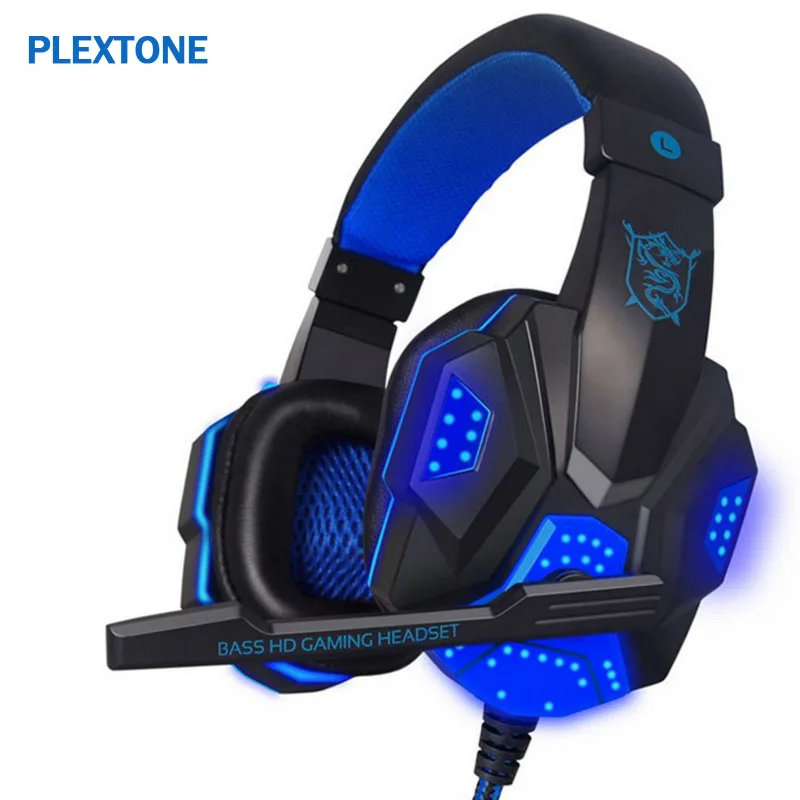 Wired Deep Bass Gaming Headphone Over-Ear Gamer Headset Headband with MIC Stereo Earphone Light for Computer PC | Электроника