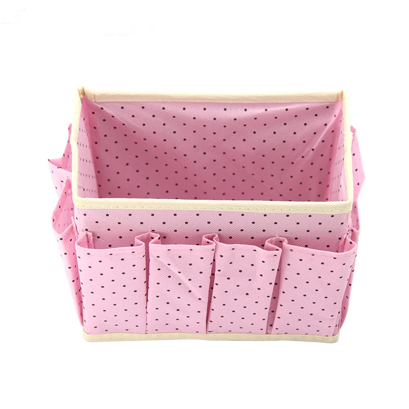Cute-Dots-Desktop-Cosmetic-Organizer-Makeup-Storage-Boxes-Bins-Non-woven-Wash-Accessories-Boxes (4)