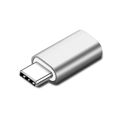 Кабель-адаптер для зарядного устройства Lightning с разъемом «Мама-USB-C» type-C для samsung S8 huawei P9 P10 Xiaomi 6 Mix Letv Smart Phone - Цвет: Silver