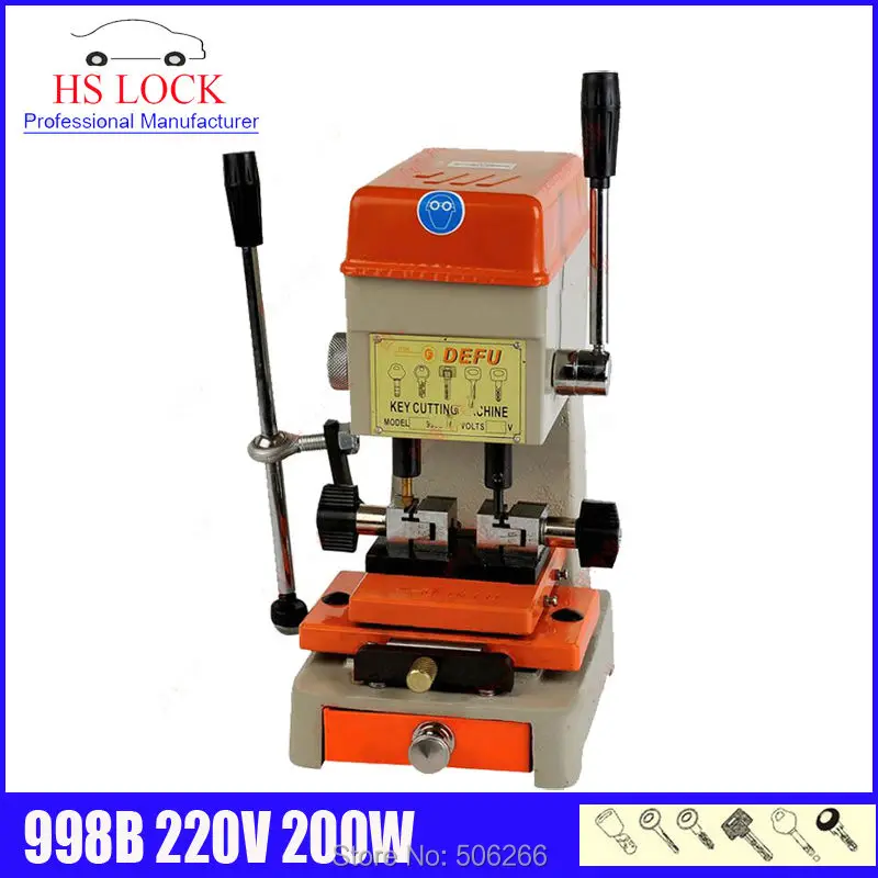 

100% original defu 998B key cutting machine 220v 180w car key duplicationg machine made in CHina