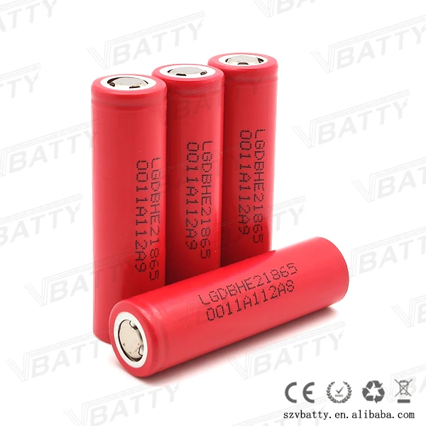 

10pcs/lot Original 18650 3.7V 2500mAh For LG HE2 IMR18650 rechargeable high drain battery,max 20A pulse 35A discharge