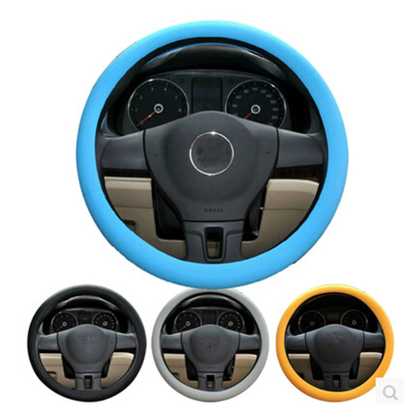 Ladysmtop силиконовый чехол для Volkswagen vw Touran Phaeton Bora Touareg Lavida Lamando Beetle Magotan|Чехлы на руль|