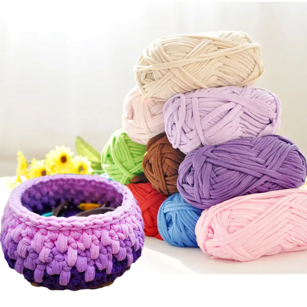 2pcs Woolen Yarn Diy Knitting Wool For Rugs Woven Thread Cotton 2pcs Woolen Yarn Diy Knitting Wool For Rugs Woven Thread Cotton Cloth Hand Crocheted Basket Rug Blanket Fancy Fabric In From Home Garden On